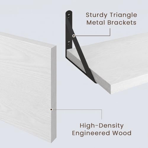 Wall Mounted Floating Shelves Set of 2 (2 Count)