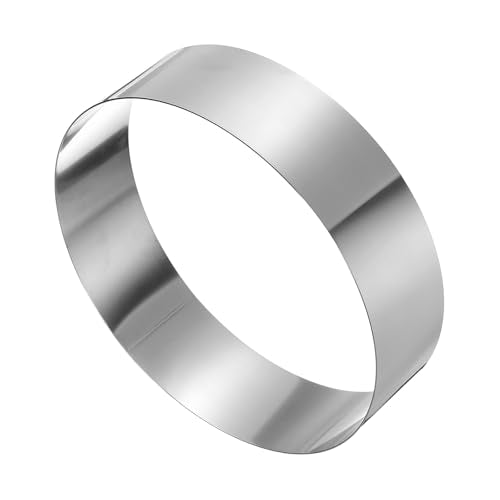Round Cake Ring 10 x 2.75 Inch Seamless Stainless Steel Pastry Mousse Dessert Ring Mirror Coating for Baking Cooking Making Tool
