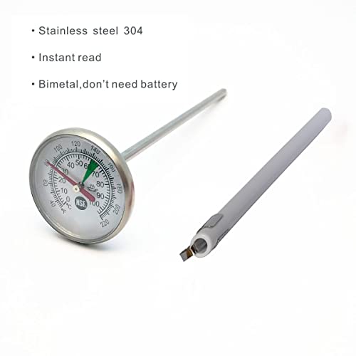 1 3 8 Inch Dial Milk Coffee Food Thermometer with Clip
