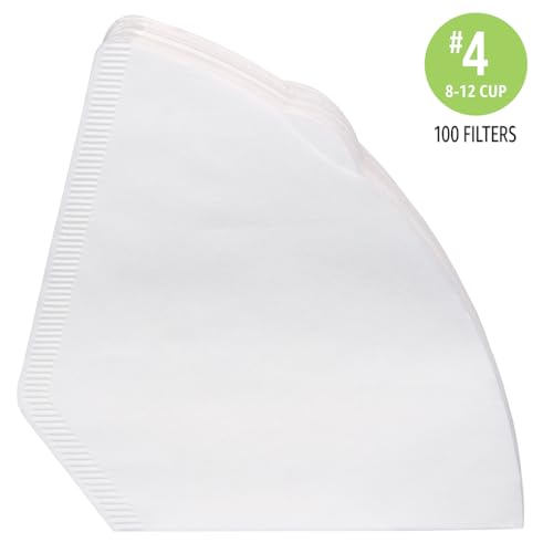 Number 4 Cone Coffee Filters for 8 (100 Count)