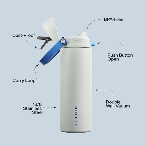 Insulated Water Bottle with Straw