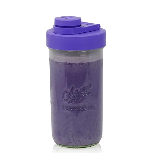 Mason Jar Drinking Cup Pint and Half Drinking Lid and Azure 24oz Jar