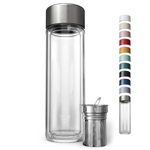 Glass Multi Tea Infuser Bottle 14oz