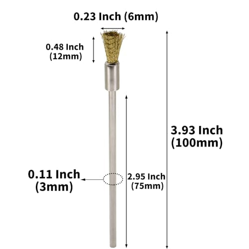 20PCS Brass Wire Brushes with Extended Handle