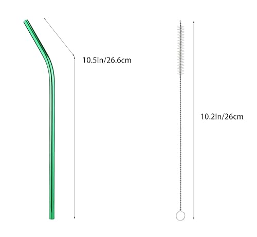 10 Pcs Stainless Steel Straws (10 Count)