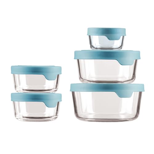 TrueSeal 10 piece Glass Food Storage Containers with Airtight Lids