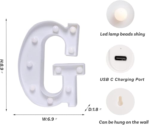 Rechargeable LED Letter Lights Sign Marquee Light Up Letters Sign for Night Light Wedding
