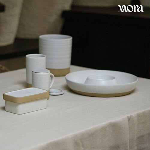 Ceramic Chips and Dip Serving Tray