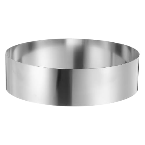 Round Cake Ring 10 x 2.75 Inch Seamless Stainless Steel Pastry Mousse Dessert Ring Mirror Coating for Baking Cooking Making Tool