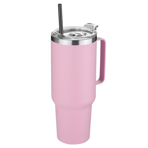 40 oz Stainless Steel Tumbler with Handle