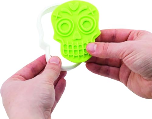 Spectrum Day of the Dead Cookie Cutter Skull Stamps Galletas Dia De Los Muertos Cookie Kit for Baking Decorating Skull Sugar Cookies