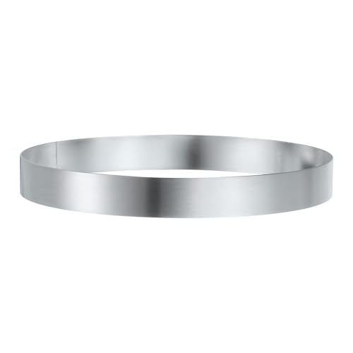 Round Cake Ring 6.3 x 1 Inch Seamless Stainless Steel Pastry Mousse Dessert Ring Mirror Coating for Baking Cooking English Muffins Crumpet Making Tool