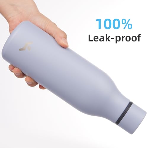 18 oz Insulated Stainless Steel Metal Water Bottle with Strap