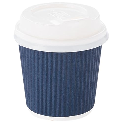 Ripple Wall Coffee Cups 500 Count 4 Ounce Insulated Midnight Blue Paper Cups