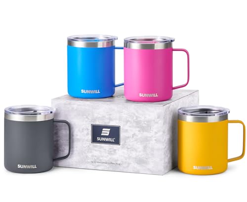 Travel Coffee Mugs Set of 4 (4 Count)