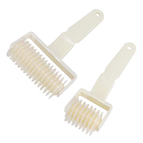 2Pcs Lattice Roller Cutter Pastry Cutter Roller DIY Baking Tool for Dought Cookie Pie Pizza Bread Pastry (2 Count)