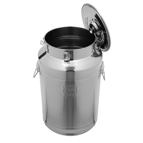 11.81in Thickened Stainless Steel Milk Can Large Liquid Container Storage