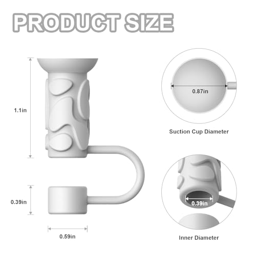 6 Pcs Silicone Straw Covers Cap (6 Count)
