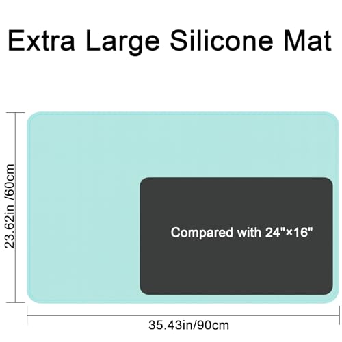 Silicone Mat 35.4"x23.6" Silicone Mats for Kitchen Counter Heat Resistant Mats for Countertop