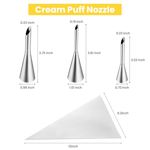 3Pcs Cream Icing Piping Nozzle Tips