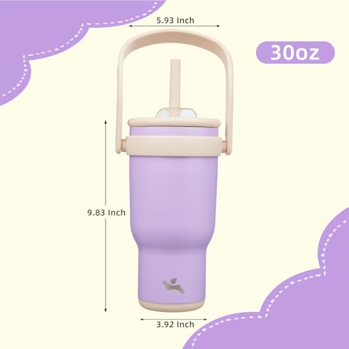 30 oz Tumbler with Handle and Straw