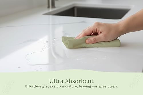 Organic Cotton Sage Flour Sack Kitchen Towels (10 Count)