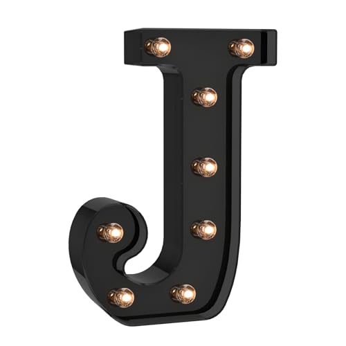 Black LED Letter Lights for Room Decor (27 Count)