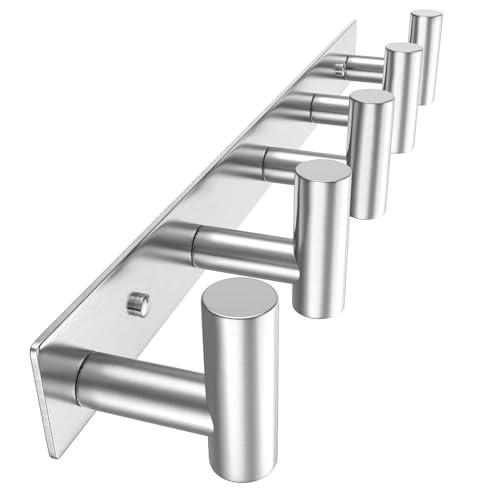 Silvery Hat and Coat Wall Mount Rack