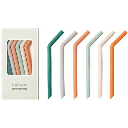 Silicone Smoothie Straws (6 Count)