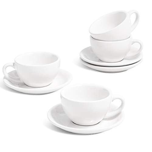 3 oz Espresso Cups with Saucers (4 Count)