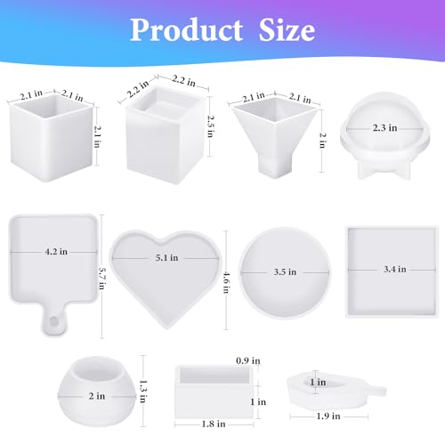 Resin Molds Kit 12PCS