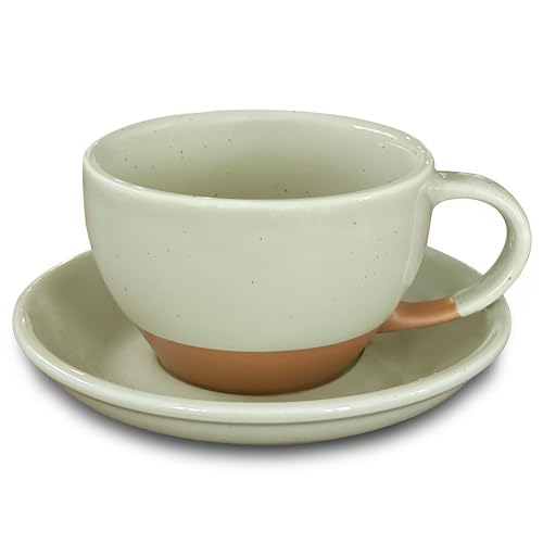 Mora Ceramic Latte Art Mug With Saucer