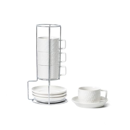 4oz Ceramic Espresso Cups Set of 4 (4 Count)