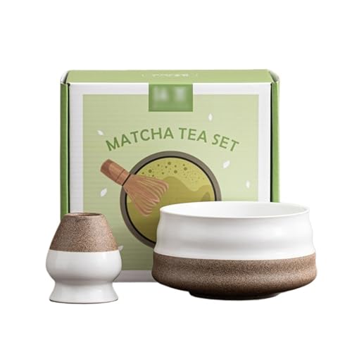 Ceramic Matcha Kit for Breakfast Afternoon Tea Contains Bowl Tea Brush Stand