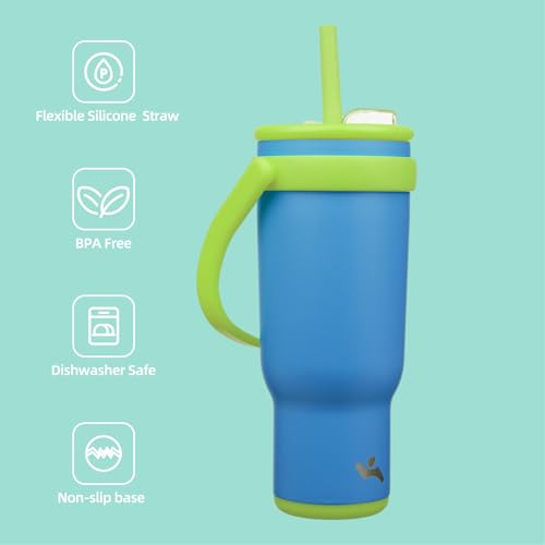 40 oz Tumbler with Handle and Straw