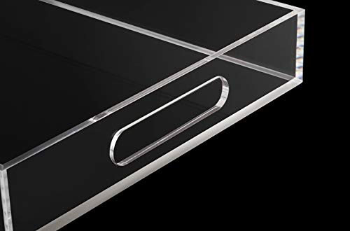 Clear Sturdy Acrylic Serving Tray with Handles