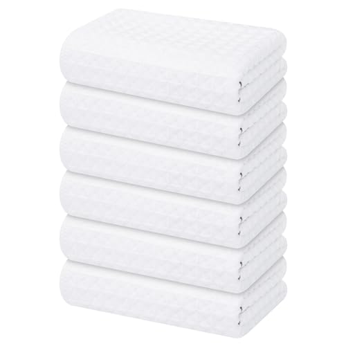 Microfiber Waffle Weave Kitchen Towels (6 Count)