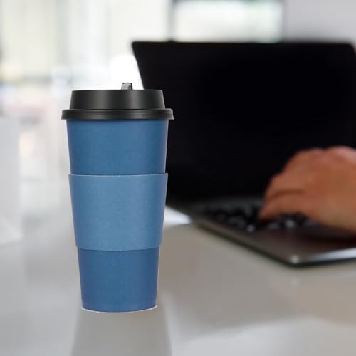 100 Pack 20 oz Disposable Coffee Cups with Lid (100 Count)