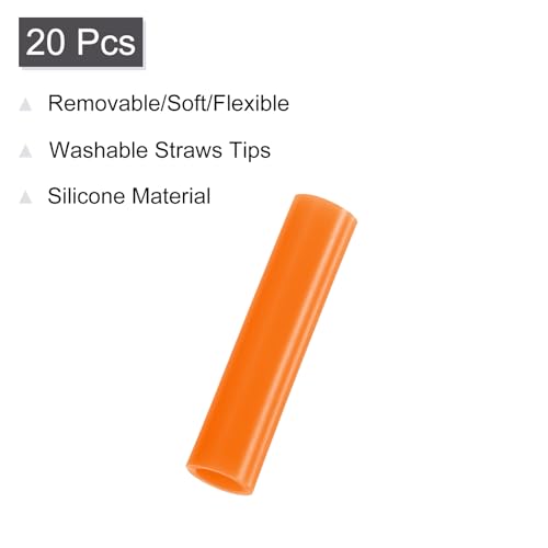 20Pcs Silicone Straw Tips (20 Count)