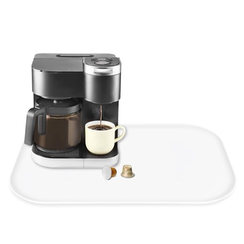 Silicone Coffee Maker Mat with Lip for Countertops