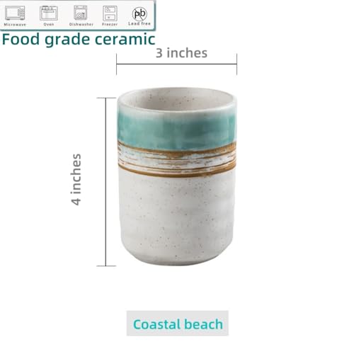 Stoneware Coffee Bar Utensil Holder Tea & Coffee Spoon & Stirrer Holder for Stir Stick Straw Teaspoon Holder Espresso Spoon Cup Small Utensil Jar