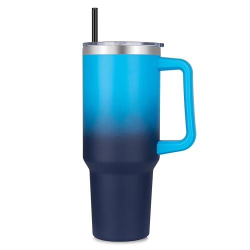 40 oz Tumbler with Handle and Straw
