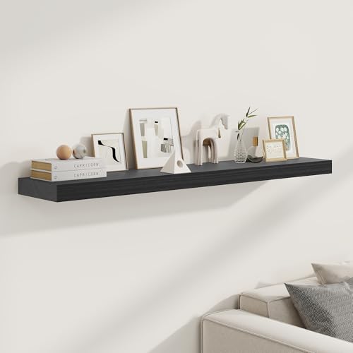 48" Black Floating Shelves