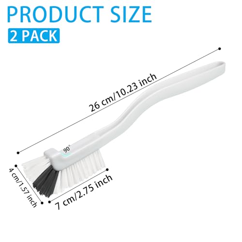 Kitchen Right Angle Scrub Grout Small Cleaning Brush（2 Pack） (2 Count)
