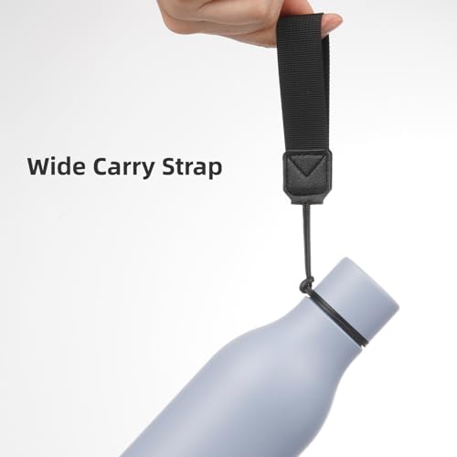 18 oz Insulated Stainless Steel Metal Water Bottle with Strap