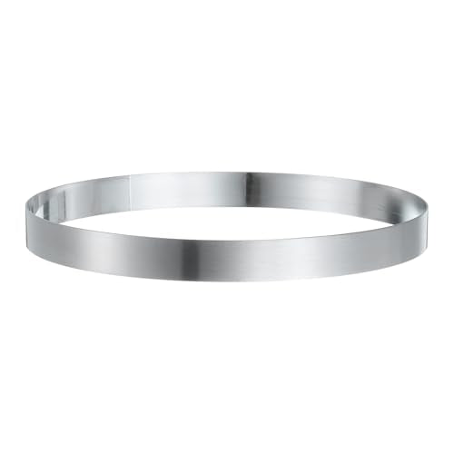 Round Cake Ring 7.87 x 1 Inch Seamless Stainless Steel Pastry Mousse Dessert Ring Mirror Coating for Baking Cooking English Muffins Crumpet Making Tool