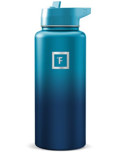 32 oz Wide Mouth Water Bottle with Straw