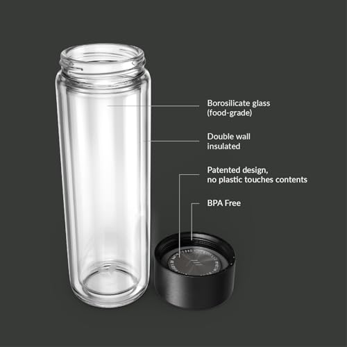 Glass Multi Tea Infuser Bottle 14oz