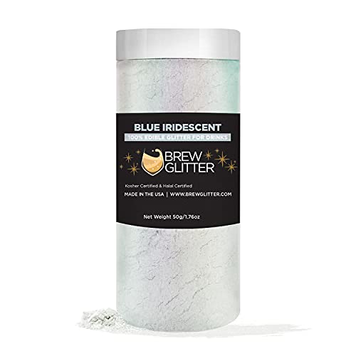Blue Iridescent BREW GLITTER Edible Glitter For Drinks