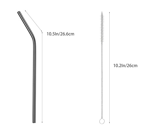 10 Pcs Stainless Steel Straws